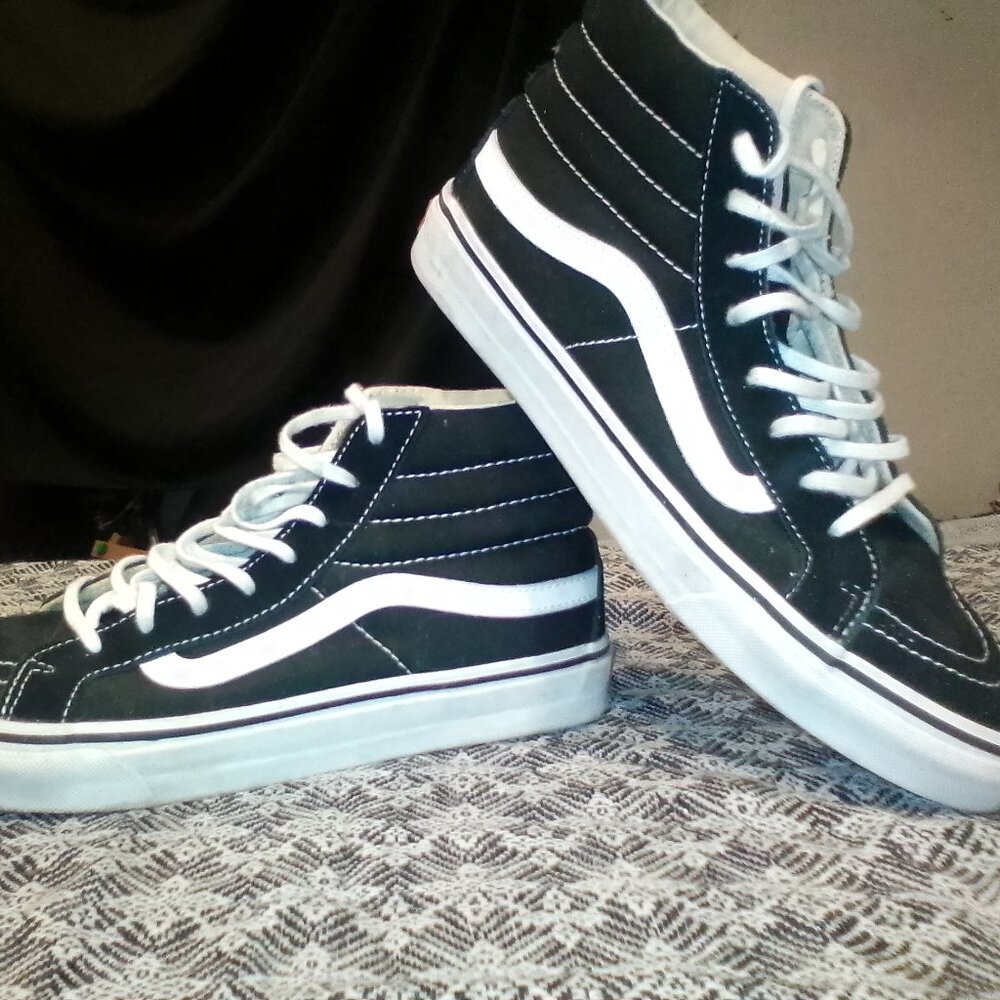 Vans Unisex Sk8 Hi 721356 Black Sneakers Size